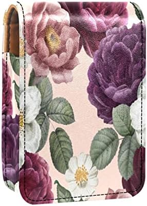 Rúzst Romantikus Virágos Bazsarózsa Nagy Virág Mini Rúzs Jogosultja Szervező Táska, Tükör, az Erszényes Utazási Kozmetikai