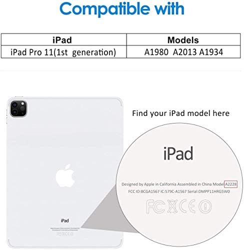 S-Tech tok Apple iPad Pro 11 (2018-As Modell) - Puha Bőr Pénztárca Kártya Tartóját Smart Cover Mágneses Auto Sleep/Wake Flip
