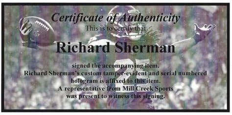 A Seattle Seahawks Richard Sherman Dedikált Keretezett Fehér Nike Jersey RS Holo Raktáron 97703 - Dedikált NFL Mezeket