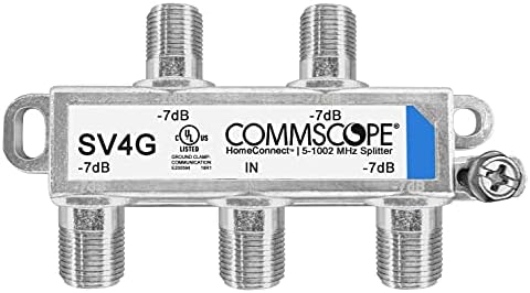 Commscope SV-4G HomeConnect 4-utas Koaxiális Kábel Elosztó 5-1002 MHz CATV 120 dB 75 ohm IndoorOutdoor, Ezüst