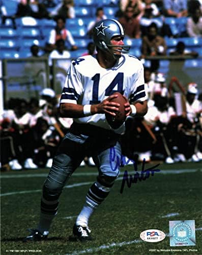CRAIG MORTON aláírt 8x10 fotó PSA/DNS-Dallas Cowboys Aláírt - Dedikált NFL-Fotók
