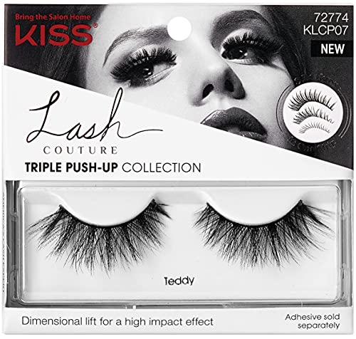 KISS Lash Couture Tripla Push Up Kollekció, 3D Kötet műszempillák Háromszoros Design, Technológia, Több Szögből & Hosszúságú,