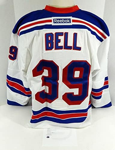 A New York Rangers Joe Bell 39 Játék Kiadott Fehér Jersey DP08991 - Játék Használt NHL-Mezek