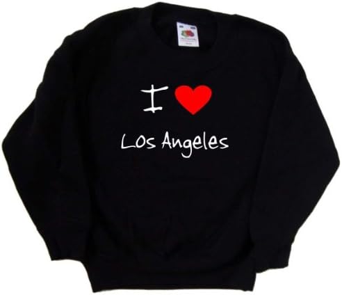 Imádom A Szíve Los Angeles Fekete Pulóver