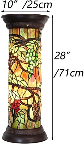 Bieye L10769 Szőlő Tiffany Style ólomüveg Talapzat állólámpa Díszítésére, 28 cm Magas