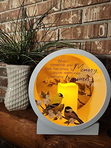 Carson Emlékmű Árnyék Doboz Lámpa Flameless LED Gyertya Szimpátia Ajándék Temetés Elvesztése Szeretett Emlékezés Lámpás a
