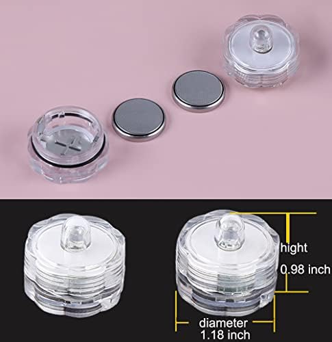12 Pack Merülő LED Teamécsesek színváltó Vízálló Flameless LED Tea Fények elemes Tartós Elektronikus Füstmentes Biztonságos