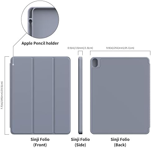 Sinjimoru Slim tok iPad Pro 3/4 12.9 hüvelyk tolltartó, Okos Trifold Fedezni iPad Pro 3./4. I. Auto Sleep/Wake & Állvány.