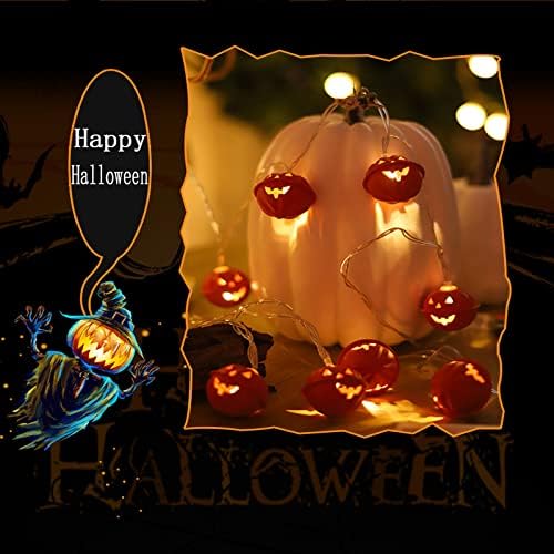 Halloween Pumpkin String Fények, 10 Ft Jack O Lámpások String Fények 20 Narancssárga Sütőtök Könnyű Blubs, Kerti Lóg Ünnep
