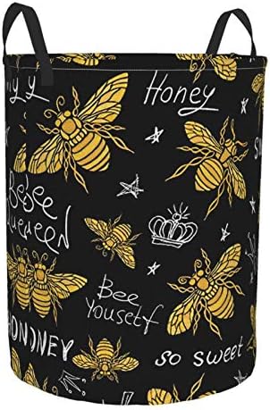 KiuLoam mézelő Méhek Szennyes Kosarat, Hálószoba Gátolják Összecsukható Vízhatlan Oxford Szövet Kezelni Összecsukható Ruhát