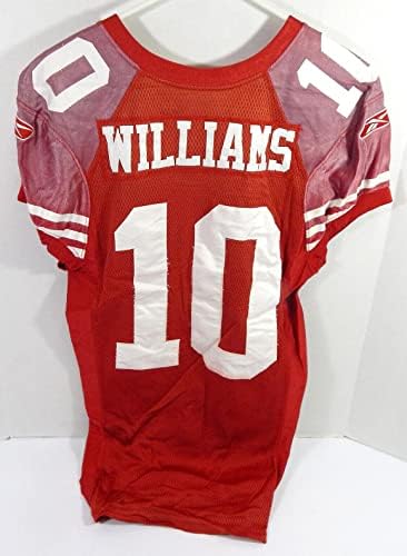 2011-ben a San Francisco 49ers Kyle Williams 10 Játék Kiadott Piros Mez 42 DP41210 - Aláíratlan NFL Játék Használt Mezek