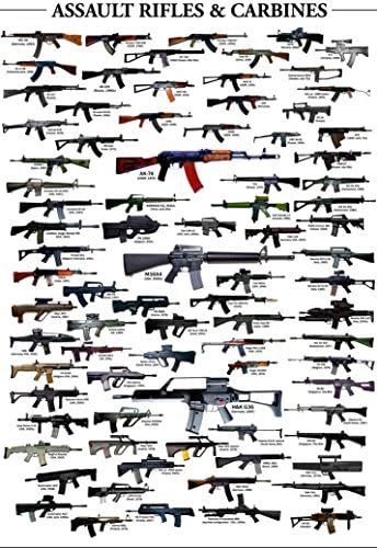 NewBrightBase Fegyver-Katonai Puskák Diagramok Szövet Ruhával Hengerelt Fali Poszter Nyomtatás - Méret: (36 x 24 / 20 x 13)