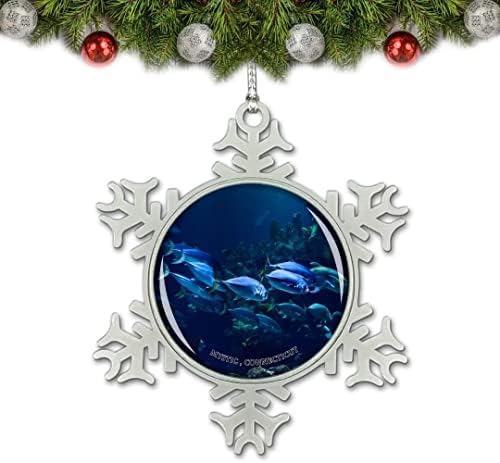 Umsufa Connecticut Misztikus Akváriumi Halak USA-ban a Karácsonyi Dísz, Fa Medál Dekorációs Kristály Fém Souvenir Ajándék