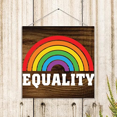 Egyenlőség Szivárvány Büszkeség Fa Alá Meleg Büszkeség Fal Alá LMBT Jel Szivárvány Egyenlőség Leszbikus Dekoratív Emléktábla