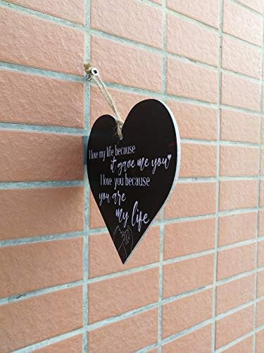 CARISPIBET Szeretem Az Életem, mert ez adta meg Valentine Romantikus Ajándék haza jelek fal alá ház dekorációval ajándékot