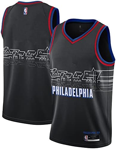 Outerstuff Philadelphia 76ers Üres Ifjúsági 8-20 Fekete Város Kiadás Swingman Jersey