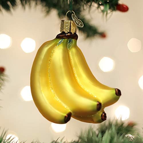 A régi Világ Karácsonyi Díszek Csomó Banán Fújt Üveg Díszek a karácsonyfára