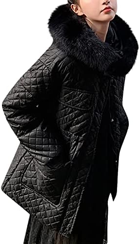 Női Pamut Kabát Téli Meleget Plüss Kapucnis Kabátban, Egyszínű Plus Size Hosszú Ujjú Kapucnis Felső Kabát Kabát