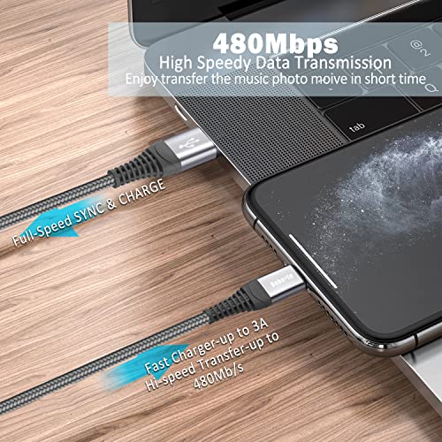 [2Pack,3.3 ft+6.6 ft] USB-C Kábel, 3A Gyors Töltés USB-A Típusú C Töltő Kábel Galaxy Note 20 10 9 8,Samsung S21 S22 S21+