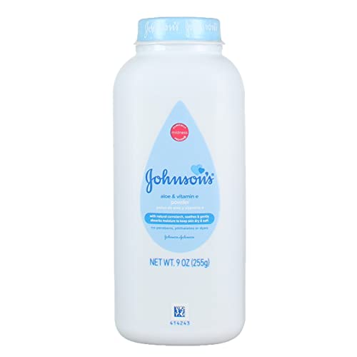JOHNSON ' S Baby Por, Tiszta Kukoricakeményítő Nyugtató Aloe& E-Vitamin 9 oz (Csomag 2)