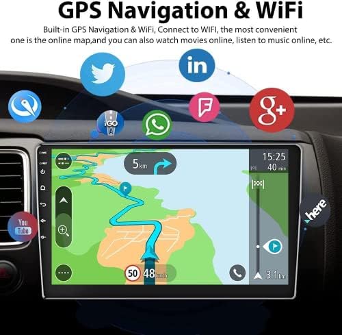 (2G+16G)BAJKQKAI Android 11 Autó Sztereó Dupla Din 10.1 Hüvelykes érintőképernyő autórádió Dash GPS Navigáció Bluetooth FM