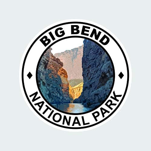 fagraphix Big Bend Nemzeti Park Matrica, Öntapadó Matrica Túra Tábor rv far west Texas tx 1.25 Széles