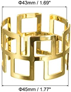 uxcell Fém Szalvéta Gyűrű Készlet 4, Üreges Ki Szalvéta Gyűrű Jogosultja Csat Étkező Asztal Dekoráció Esküvő, Születésnapi