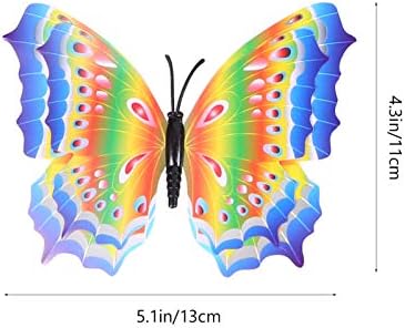 36 Db Pillangós Fali Matricák, 3D Színes Pillangó Fali Matricák DIY Art Dekor Kézművesség Fél Cosplay Esküvői Irodák Hálószoba