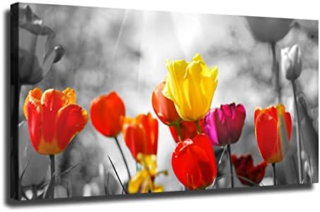 Fal Dekoráció képzőművészeti Piros Tulipán Astraction Poszter Wall Art Nyomtatási Kép Vászon Nappali Dekor Festés Keretes