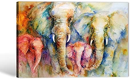 Elefánt Wall Art Dekor, Elefánt Fali Vászon Művészet, Színes Elefánt Wall Art Festmény, Elefánt Képek, Díszek Haza Fal, Afrikai