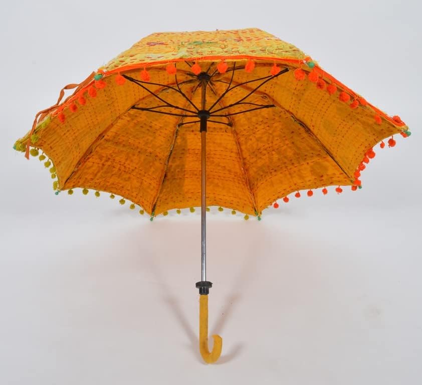 RamapirHandicraft Nagykereskedelmi 5 Db Rengeteg Indiai Esernyő Dekoráció Esernyő, Hagyományos Khamabadiya javítás Mehndi