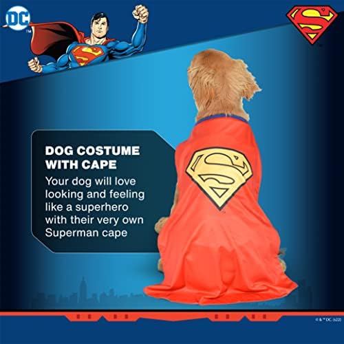 DC Comics Szuperhős Superman Halloween Kutya Jelmez - Közepes - | DC Szuperhős-Jelmezeket a Kutyák, Vicces Kutya Jelmez |
