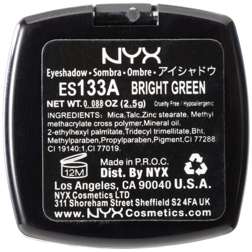 NYX Professzionális Smink Egyetlen Szemhéjpúder, Élénk Zöld, 2.5 g