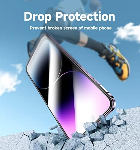 MÁGIKUS JÁNOS 2 Csomag iPhone 14 Pro Max 6.7 hüvelyk Edzett Üveg kijelző Védő fólia, Auto Por-Elimináció Telepítés, Buborék