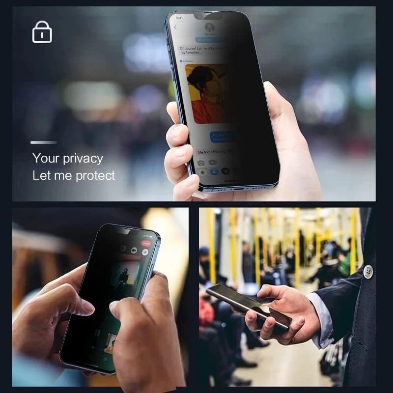 HD Világos Anti-Semmiből iPhone 14 Pro Max Adatvédelmi képernyővédő Szélét Teljes Védelem – Anti-Spy Ultra-Kemény, Magas