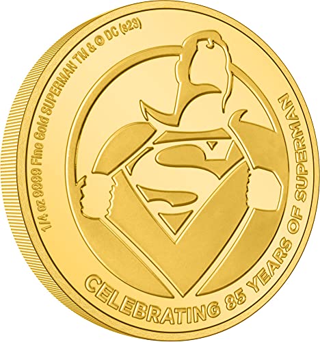 2023 DE Superman Évforduló PowerCoin Superman 85 Évforduló Dc Comics 1/4 Oz Arany Érme 25$ Niue 2023 Bizonyíték