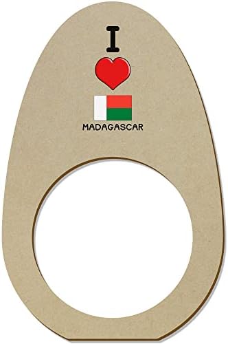 Azeeda 5 x 'Szeretem a Madagaszkár' Fa Szalvéta Gyűrű/Jogosultjai (NR00052352)