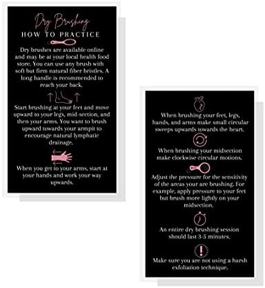 Hogyan Kell a Gyakorlatban Száraz Fogmosás Kártya | 50 Csomag | 2x3.5 névjegykártyák | Nyirok Kezelés | Fekete Rosey Rózsaszín