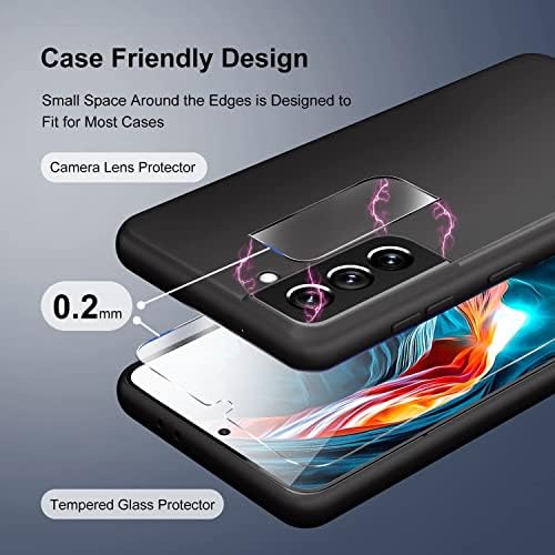 [2+2 Csomag] a Samsung Galaxy S22 Plusz 5G 6.6 Edzett Üveg kijelző Védő fólia, Lencse Kamera Védő, 9H Edzett Üveg karcálló,