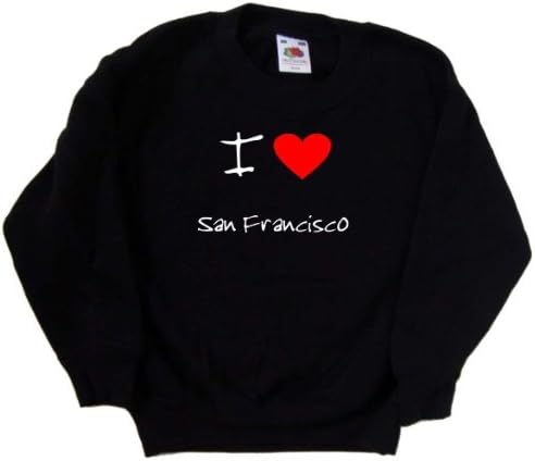 Én Szerelmes Szív San Francisco Fekete Pulóver