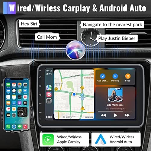 Android Egységes Din Autós Sztereó Carplay Android Auto 10 hüvelykes HD Kapacitív Függőleges Forgatható érintőképernyővel