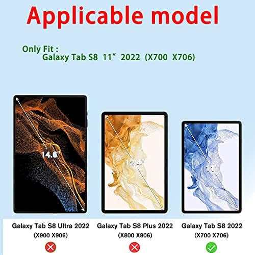 KONCOOL 2 Csomag Samsung Galaxy Tab S8 2022 (SM-X700/X706) / Galaxy Tab S7 2020-ig (SM-T870/T875/T878) 11 hüvelykes kijelző