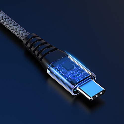 (2 Csomag) 9FT USB C Típusú Kábel, iFlash 2.4 Gyors Töltés Kábel Kompatibilis a Samsung Galaxy S10 / S9 / S8 / Megjegyzés