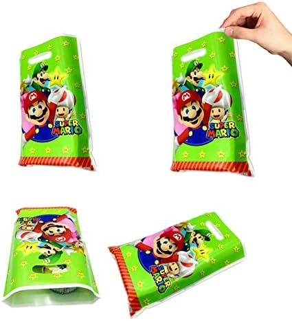 BXM 30DB Mario Téma Ajándék Táskák Party kellék Táskák Kezelni Candy Csomagokat A Gyerekeknek, Születésnapi Video Játék Party