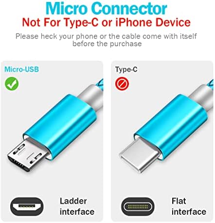 Micro USB Kábel 2pack 6ft Android Töltő Kábel Gyors Töltés Samsung Lap Egy 7.0 10.1, E 8.0, Kindle Fire Hd Hdx 7 8 10