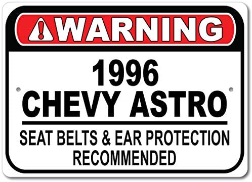 1996 96 Chevy Astro biztonsági Öv Ajánlott Gyors Autó Alá, Fém Garázs Tábla, Fali Dekor, GM Autó Jel - 10x14 cm