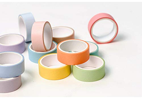 YUBX Pastal Színek Washi Tape Set 12 Tekercs Macaron Díszítő Szalagok Ragasztó Szalaggal a Journal Scrapbooking DIY Mesterségek