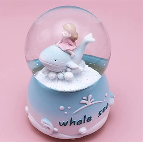 SLYNSW Álom Delfin kristálygömb Lány Születésnapi Ajándék lehet Forgatni A Lebegő Hó Music Box Oktáv Doboz Díszek (Szín :