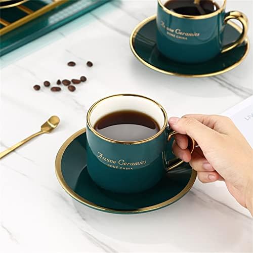 DHDM Tea Csésze Üveg Kanna Európai Háztartási Kerámia Északi Kávés Csészét Edények Délutáni Tea Set (Szín : D, Méret : 4-cup