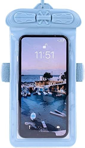 Vaxson Telefon Esetében, Kompatibilis DOOGEE Y8 Plus Vízálló Tasak Száraz Táska [ Nem Képernyő Védő Fólia ] Kék